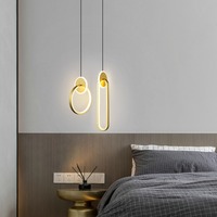 Lampe suspendue LED en fer de style nordique minimaliste moderne, hauteur réglable, taille moyenne, noire, CRI élevé 80, éclairage pour chambre et bureau, garantie 2 ans