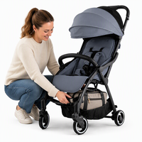 Poussette 3-en-1 en alliage d'aluminium avec logo personnalisé, pliage à une touche, système de voyage portable, pour bébés de 6 mois à 3 ans, capacité de charge de 25 kg