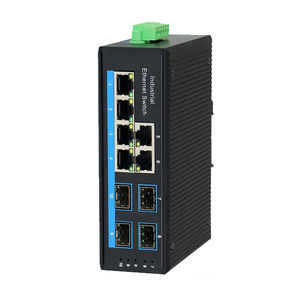 Switch industriel Gigabit 4 ports optiques 6 ports Ethernet, transceiver fibre convergente de type rail, non géré, photoconvertisseur - Product Image 6