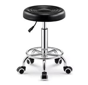 Adjustable Modern Design Barber Rolling Stool Revolving Beauty Chair for <strong>Salon</strong> <strong>Equipment</strong> for Barber Shop Bedroom Bar Setting - Product Image 1