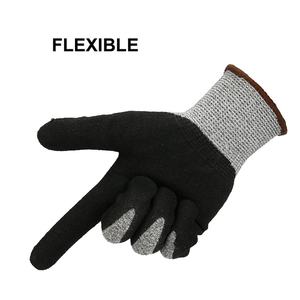 Gants résistants aux coupures de niveau 5 en HPPE tricoté, enduits de nitrile ou de PU, pour les travailleurs mécaniciens, gants de sécurité - Product Image 4