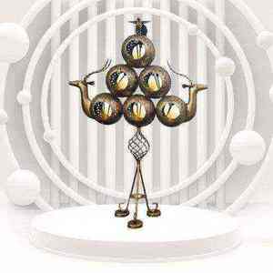 ที่ใส่เทียนรูปปิรามิดตกแต่ง ขนาดเล็ก สำหรับตกแต่งบ้านและงานเทศกาล ดีวาลี งานแต่งงาน อีสเตอร์ และของขวัญ พร้อมส่งออก - Product Image 1