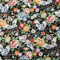 Traditionelles Kranich-Design Orientalischer Stil Lurex Metallic 100% Baumwollstoff für Tischdecken, Mäntel, Heimtextilien, Kimono