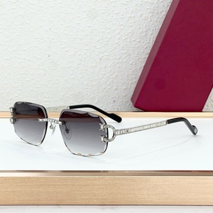 Lunettes de soleil de luxe sans monture 2026 CT0701 <span class=keywords><strong>Ka</strong></span> Jia, verres taillés diamant, monture ovale en métal, style hip-hop, protection UV400, pour femme, design personnalisé - Product Image 2