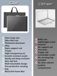 Étui de présentation de cartes portable avec sac fourre-tout en <span class=keywords><strong>feutre</strong></span>, en aluminium et acrylique, avec serrure antivol, <span class=keywords><strong>pour</strong></span> cartes de sport et de collection - Product Image 6
