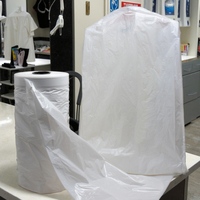 Sacs à linge en plastique transparent PE-BD jetables personnalisés sacs en plastique de nettoyage à sec pour robe de mariée sur un rouleau pour le nettoyage à sec