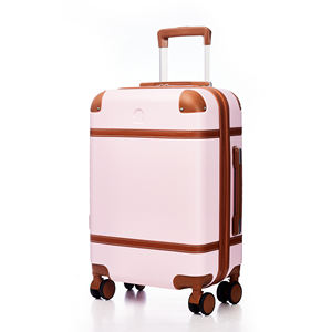 Maletas de viaje de PC ABS resistentes blancas de alta calidad, equipaje de diseñador Retro Vintage moderno ligero, Spinner duradero portátil - Product Image 4