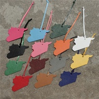 Porte-clés en cuir de vachette véritable en forme de carte de Syrie, breloque pour sac, cadeau pour femmes et filles, directement de l'usine