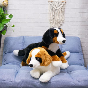 Peluche Husky en position couchée, jouet en peluche pour enfants, oreiller de confort, grand chien, rembourrage 100% polyester, Noël - Product Image 1