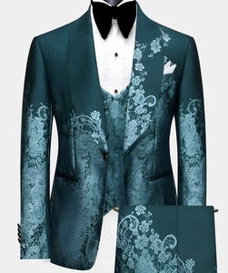 Su misura abito floreale in smoking da uomo da sposa classico con Tuxedo da uomo 3 pezzi 3 pezzi - Product Image 1