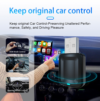 Mini 2 1 Ai Box Adaptateur CarPlay Android Auto filaire et sans fil pour prise Type-C/USB, connexion non inductive, 1 an
