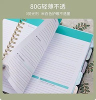Planificateur annuel, hebdomadaire et mensuel format B5 avec 13 onglets, couverture en papier relié en spirale, planificateur hebdomadaire chaud avec reliure à double spirale
