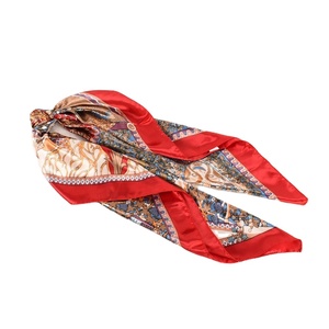 Eur-American Pop New 90*90 sciarpa quadrata in seta con stampa floreale quadrata per donne Hijab spiaggia scialle altre sciarpe - Product Image 2