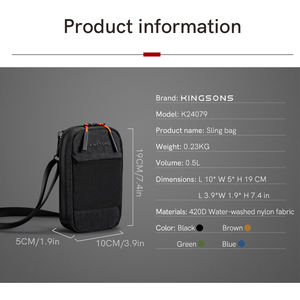 Kingsons Patent Fashion Polyester Multifunctional Backpack Trolley Outdoor Phone <strong>Bag</strong> Business Hand <strong>Bag</strong> Crossbody Sling <strong>Bag</strong> - Product Image 5