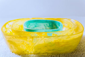 Ciotola fatta a mano in resina con marmo effetto giada utensili da cucina eco-friendly per la decorazione domestica per alimenti freddi marmellata di <span class=keywords><strong>insalata</strong></span> gelato - Product Image 2