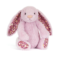 Ezbaby Jc Bunny Rabbit Doll Peluche en coton à motif floral, jouet apaisant mignon à suspendre à l'oreille, 31-50cm, pour anniversaire d'enfant