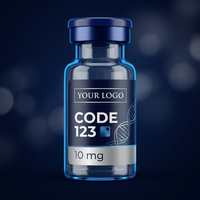 Étiquettes pour petits flacons en promotion, étiquettes imprimées pour peptides, étiquettes holographiques imperméables en PP pour flacons avec impression de votre design