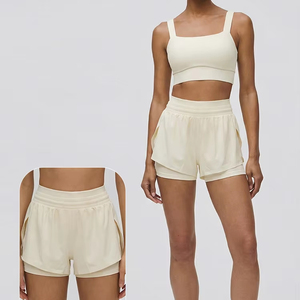 <span class=keywords><strong>Reggiseno</strong></span> Sportivo Donna Nude-Feel ad Alto Sostegno con <span class=keywords><strong>Spalline</strong></span> <span class=keywords><strong>Larghe</strong></span> in Spandex/Nylon, Coppe Fisse, Asciugatura Rapida per Yoga, Corsa, Ciclismo, Fitness - Product Image 1