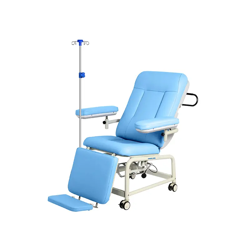Silla cómoda de Hospital con reposapiés, sillón médico para tratamiento de diálisis Manual, colección de donadores de sangre, nueva