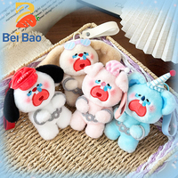 Ensemble de porte-clés en peluche animaux pleureurs Kawaii, certifié CE CPC, pendentifs, jouets en peluche personnalisés OEM, décorations de sac à dos, cadeaux pour enfants pour machine à griffes