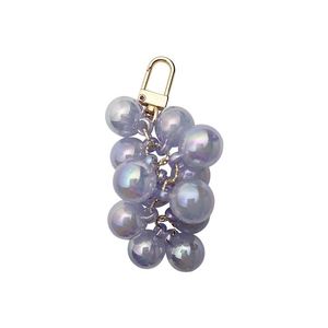 Colorful Crystal Grape Keychain Cute Summer Phone Bag Charm Cute Car <b>Key</b> Holder for Women Plastic <b>Key</b> <b>Chain</b> Keyring - Product Image 4