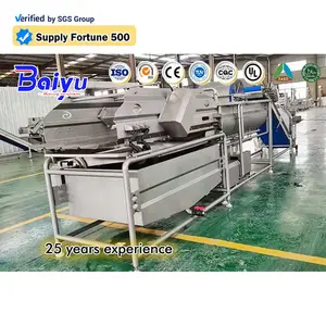 Baiyu industrielle Asparagus-Reinigungsmaschine Tomatenwaschanlage grüne Zwiebelschüssel-Leek-Waschanlage