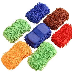 Microfibra Chenille Scrub Car Guante Toalla de mano suave Chenille Esponja Toalla Car Wash Esponjas para lavar el coche - Product Image 3