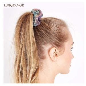 Brillante metallico coda di cavallo sirena fascia per capelli arco elastici per capelli per ragazze Ombre Rainbow Glitter capelli Scrunchies - Product Image 5
