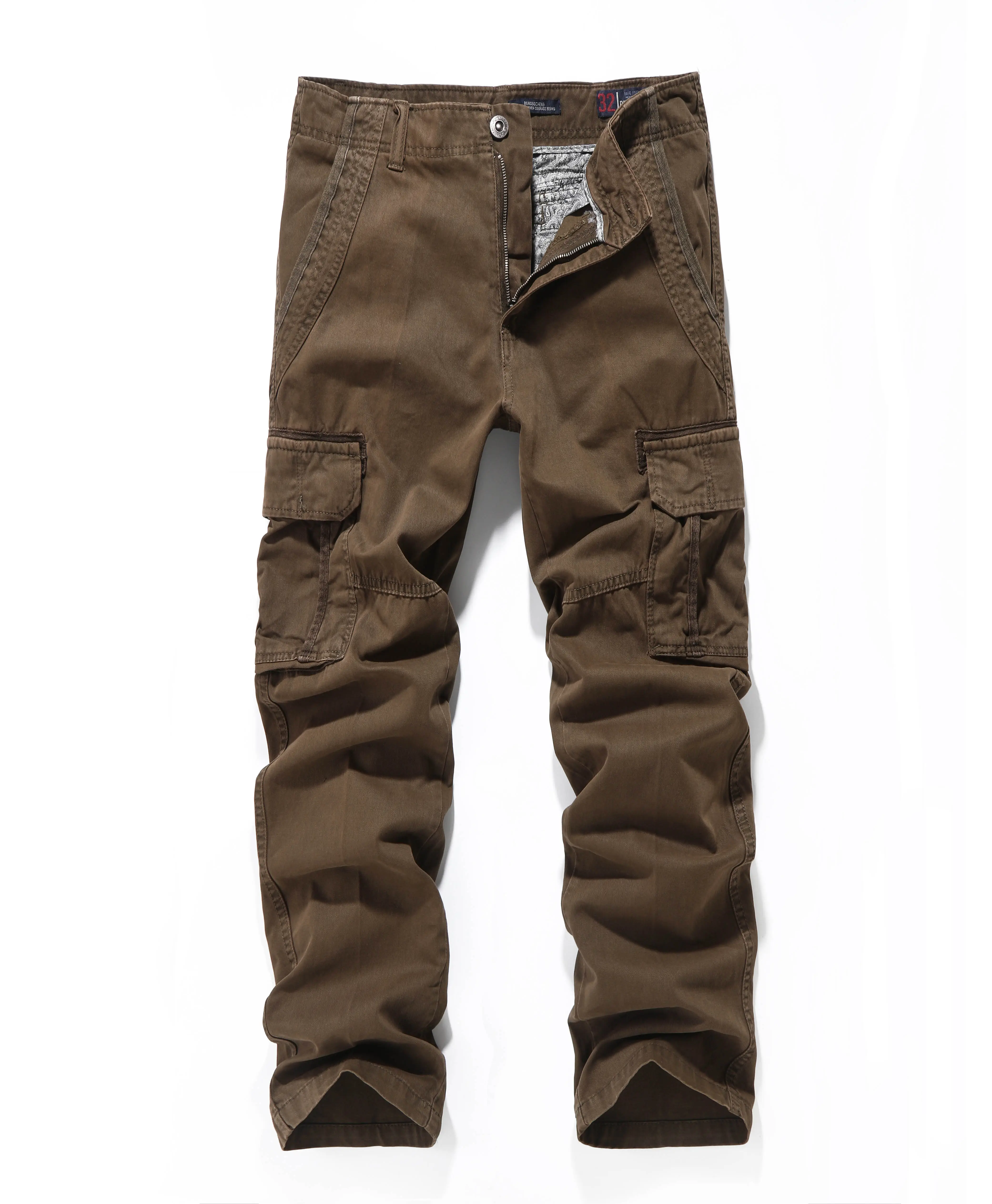 Pantalones cargo largos de bolsillo múltiple informales de moda de secado rápido de corte holgado a precio barato