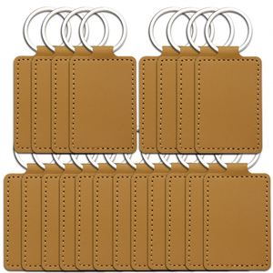 Factory Multi-Color Blank PU Leather Keychain, Custom Name and Pattern Car <b>Key</b> <b>Ring</b> for Business Brand Promotional Giveaway Gift - Product Image 4