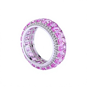 Anillo de Diamante Cultivado en Laboratorio de Plata 925 Personalizado, Corte Esmeralda, Anillo de Boda, Venta al Por Mayor, Proveedor de Joyería Fina para Mujer - Product Image 3