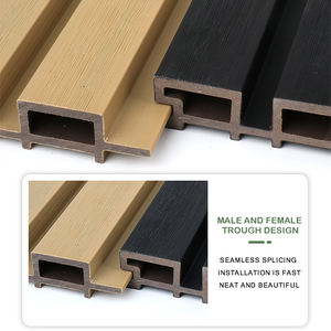 Tablero de Panel de techo de pared WPC para exteriores compuesto de plástico de madera de formaldehído cero revestimiento de Panel de pared Exterior estriado WPC - Product Image 4