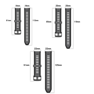 Correa de Reloj Deportiva de Silicona de 18mm 20mm 22mm para <span class=keywords><strong>Garmin</strong></span> Forerunner 165 265S 265 170 970 Venu <span class=keywords><strong>4</strong></span> 3 2S 2 <span class=keywords><strong>Vivomove</strong></span> 3S Vivoactive 5 6 - Product Image 4