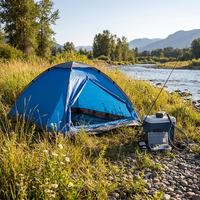 Tente de camping automatique JADE PEAK 205, polyester, fibre de verre, une chambre, imperméable, pour 1 à 2 personnes, abri extérieur