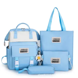 Amiqi conjunto mochila 1538 para meninas adolescentes, bolsas escolares, crianças, mochila escolar, bolsa de mão, bolsa de ombro e estojo de lápis
