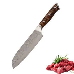 手柄生鱼片刀日本厨房三德刀专业高品质AUS10树脂厨师刀不锈钢全季