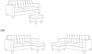 Divano Moderno a L in Tessuto, <span class=keywords><strong>Design</strong></span> Salvaspazio per Hotel e Soggiorno Domestico - Product Image 4