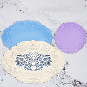 Manteles Individuales de Silicona, Estilo Europeo Retro, Antideslizantes, para Mesa de Comedor, con Drenaje, Aislantes del Calor - Product Image 1