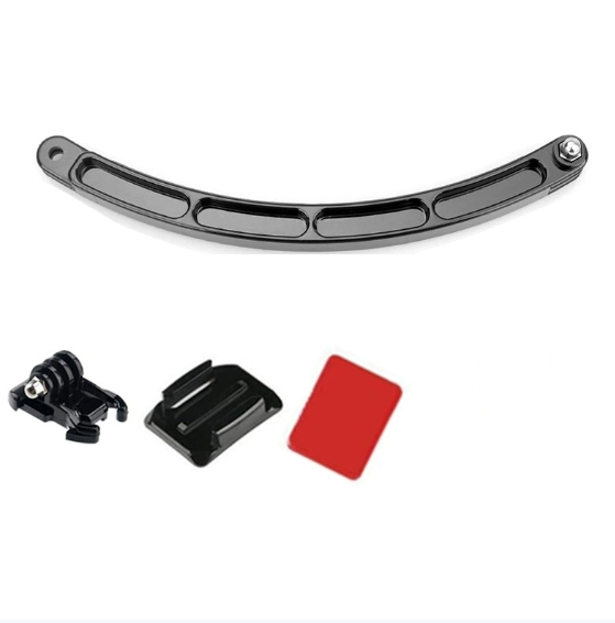Suitable for Gopro Accessories Helmet Curved Selfie Stick Head Shooting Helmet Selfie Arm Sports Camera Fixed Rod
