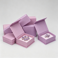 Boîte à bijoux de haute qualité, emballage cadeau élégant pour bijoux, boîte en carton fantaisie pour bague, collier, avec velours