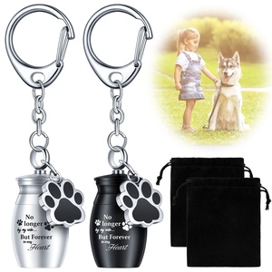 Llavero con urna para cenizas de mascotas (perros y gatos) con bolsas de almacenamiento, recuerdo de cremación para mascotas pequeñas, urna con huella de pata. - Product Image 3
