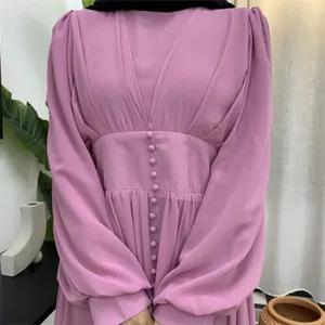2022 Wholesale Price Dubai Women Muslim Abaya Long Maxi Dress Islamic Arab Gown Kaftan Jilbab Ramadan