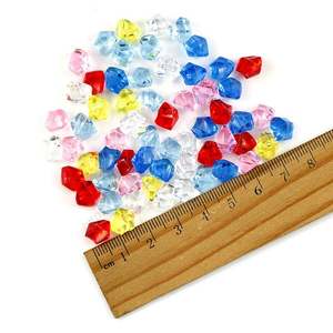 Venta al por Mayor DD1546 Mini Bloques de Hielo Reutilizables de 10 Piezas, Simulación de Piedra, Acrílico Transparente, Cristal de Color, Cubos de Hielo de Plástico de Congelación Rápida - Product Image 3