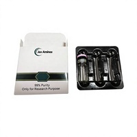 Boîte d'emballage en papier pour 3 flacons de 3 ml avec impression de logo personnalisé, plateau en plastique pour 3 flacons