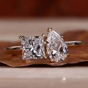 Custom VVS IGI GIA Certified HPHT CVD Lab Grown Diamond 10K 14K 18K Real Gold Fine Jewelry Engagement Wedding Ring For Women Man