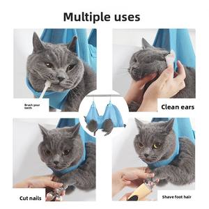 All-in-One-Haustier pflege Hängematte Katze Hund Nagel Trimmen Bad Sling mit Rückhalt gurten Ohr reinigung Pflege Hänge bett - Product Image 2