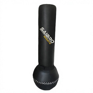 Best Selling Custom Free Standing Heavy Duty Punching Bag Synthetic Cowhide PU Leather Cotton Reinforced for Boxing Training - Product Image 2