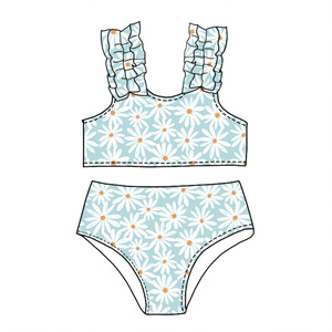 2025 New Pattern Baby Kids Two Pieces Swimsuit Child Swimwear for Water Sports Bikini <strong>Swim</strong> <strong>Dress</strong> Beach Bathing <strong>Costume</strong> - Product Image 4