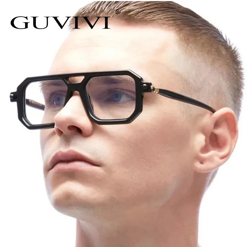 GUVIVI Sonnenbrille New Square Hot Selling Trend Retro Kunst Brille modernen Glamour Anti-Blaulicht optischen Rahmen benutzer definierten Großhandel