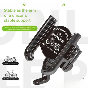 Motorcycle Phone Holder Rearview <b>Mirror</b> Mount Umbrella Mount Shake Proof Mechanical Double Lock 360 Rotation for Bicycle E Bike - Product Image 5